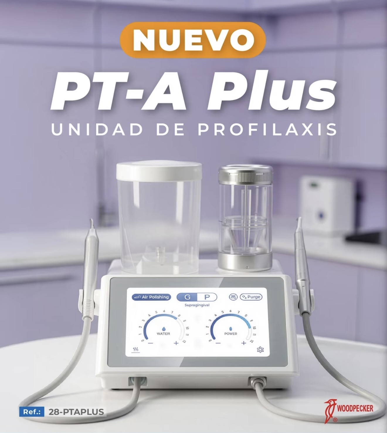 Woodpecker PT-A Plus — Unidad de Profilaxis Ultrasonidos + Aeropulidor